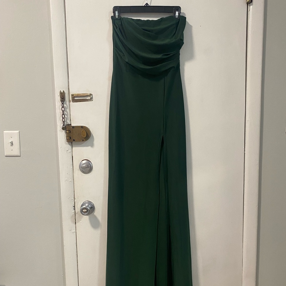 Strapless evening gown